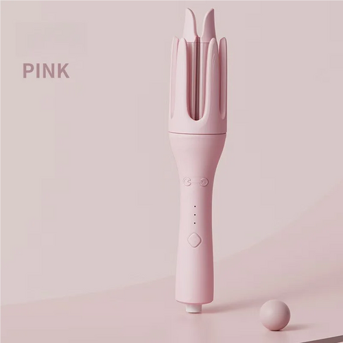 2-in-1 Curler and Straightener with Automatic Rotation and Tourmaline Ceramic