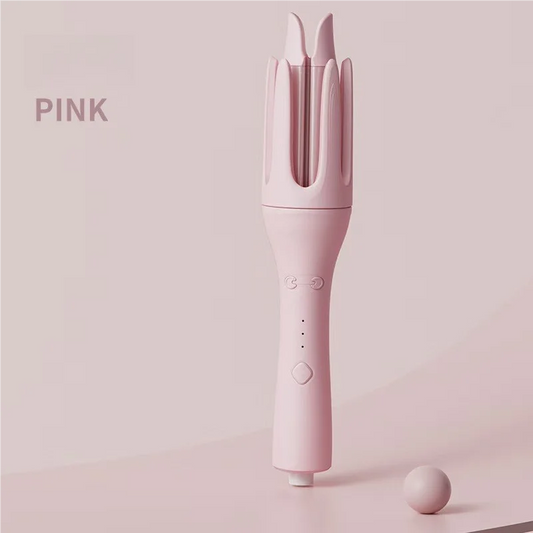 2-in-1 Curler and Straightener with Automatic Rotation and Tourmaline Ceramic