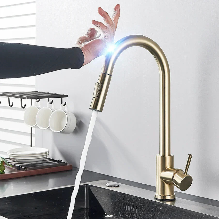 Automatic Sensor-Activated Kitchen Faucet for Easy Use