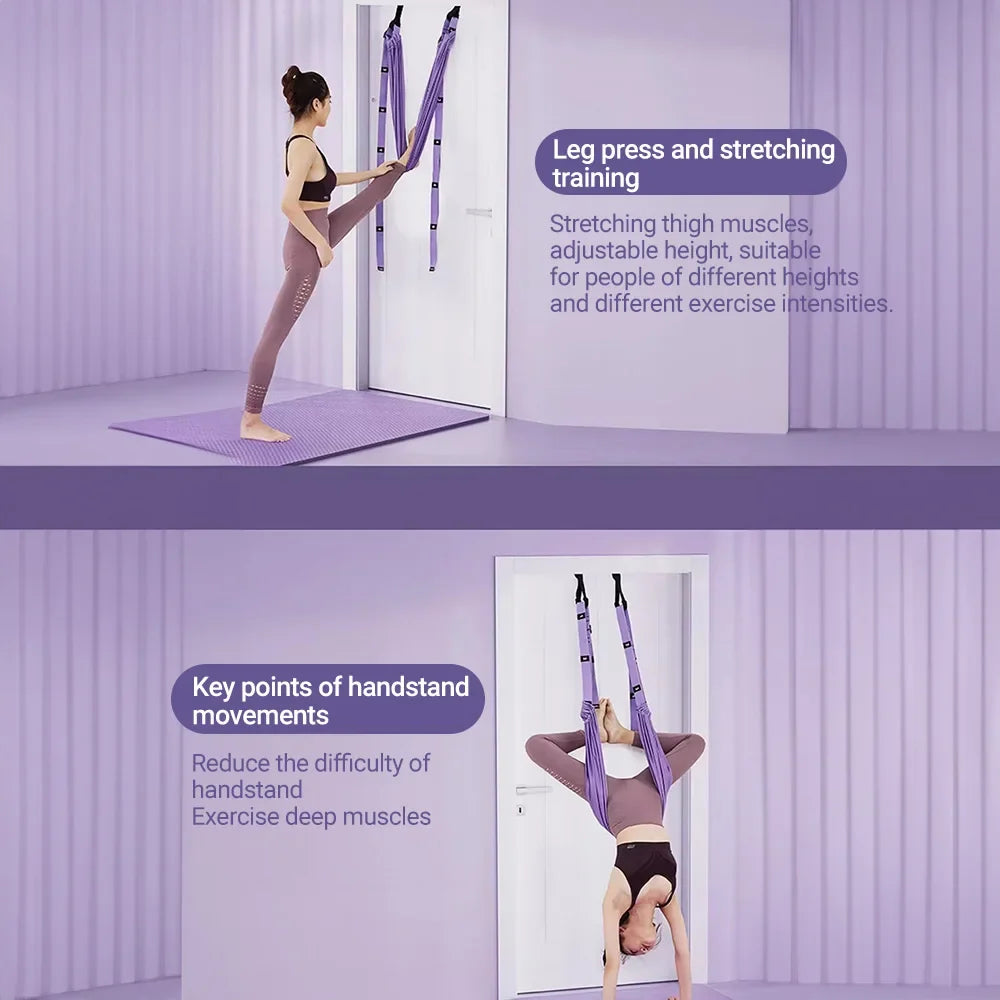 Adjustable Yoga Strap for Aerial Fitness, Flexibility, Splits, and Backbends