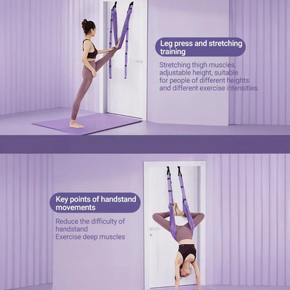 Adjustable Yoga Strap for Aerial Fitness, Flexibility, Splits, and Backbends