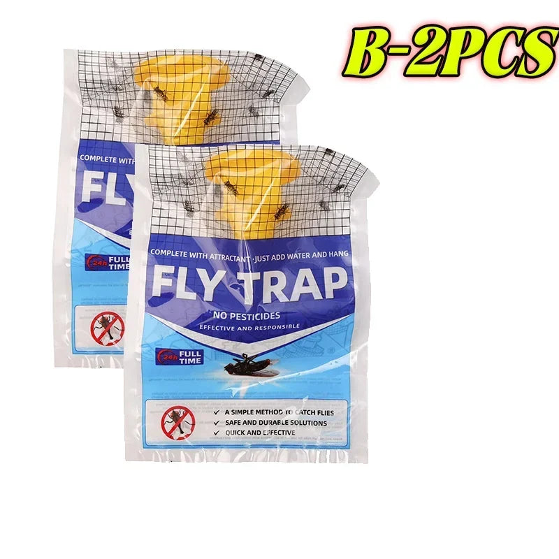 Eco-Friendly Hanging Fly Catcher with Quick-Activating Bait