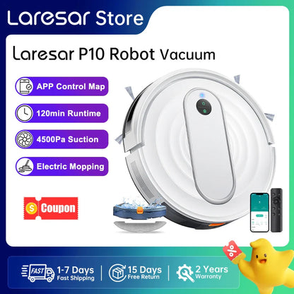 2-in-1 Vacuum and Mopping Robot with Gyroscopic Navigation and App Control