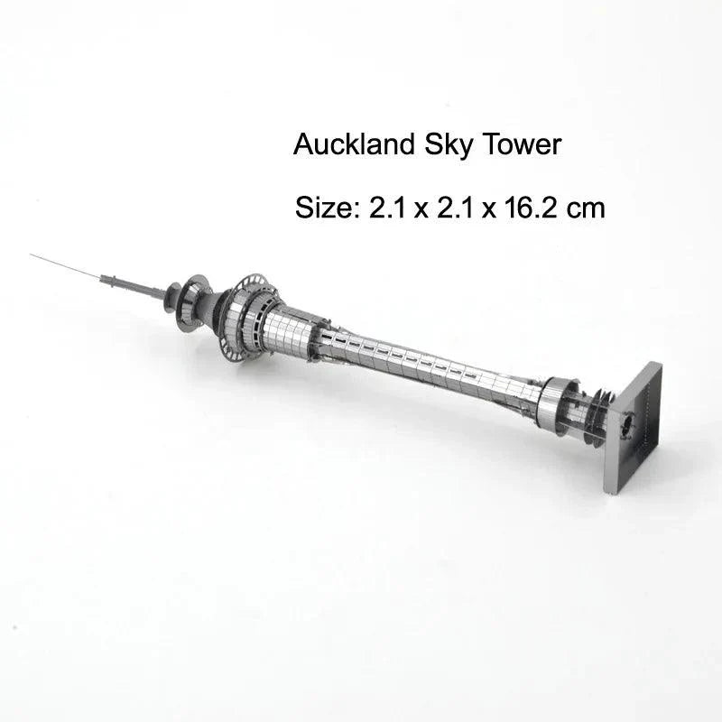 3D Metal Puzzle Set of Global Landmarks: Build and Discover Famous Structures