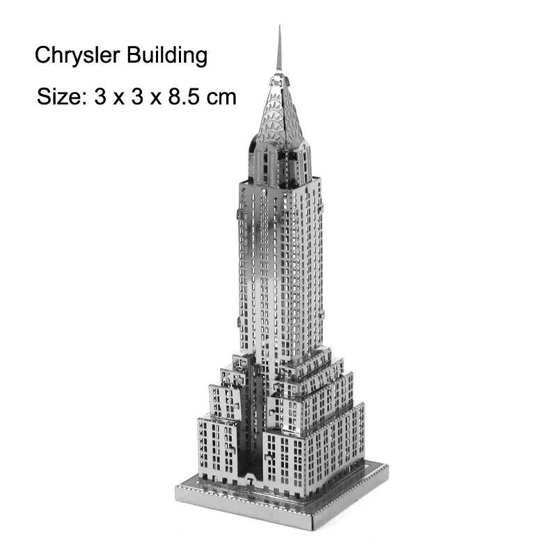 3D Metal Puzzle Set of Global Landmarks: Build and Discover Famous Structures