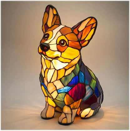 Whimsical Canine Table Lamp – Enchanting Colorful Glow