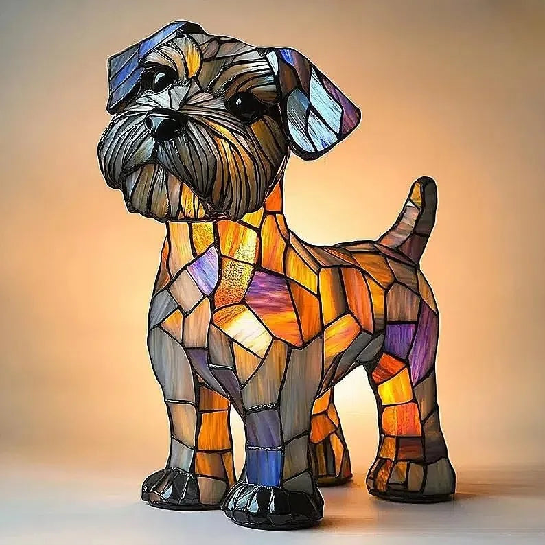 Whimsical Canine Table Lamp – Enchanting Colorful Glow