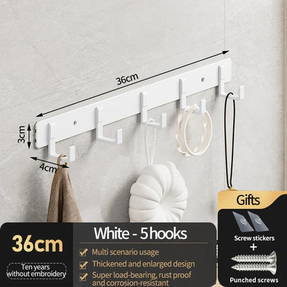 Wall and Door Coat Hooks – Aluminum Hangers for Entryway and Closet, Space-Saving and Durable