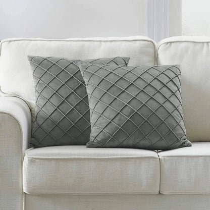 Plaid Velvet Cushion Cover in Scandinavian Design | 30x50 cm, 45x45 cm, 50x50 cm