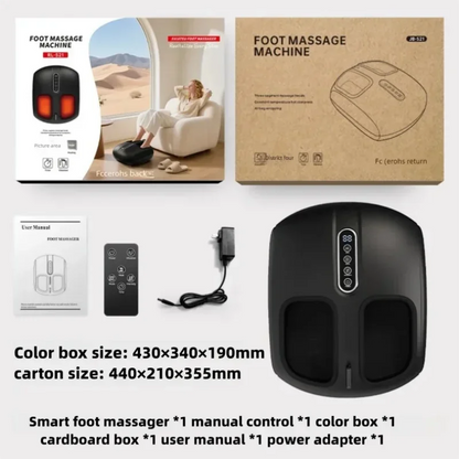 Heat and Air Compression Foot Massager with Remote, LCD Display & Adjustable Intensity