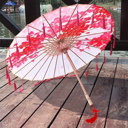 Vintage Paper Umbrella Made from Bamboo – Handmade Artisan Design