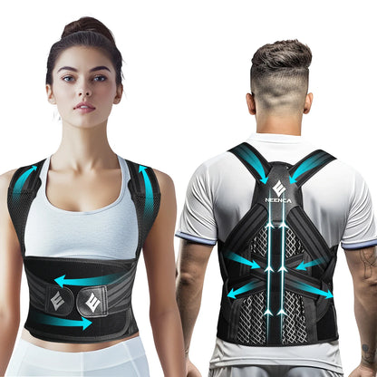 Adjustable Back Support Brace for Spine Alignment, Posture Correction & Pain Relief