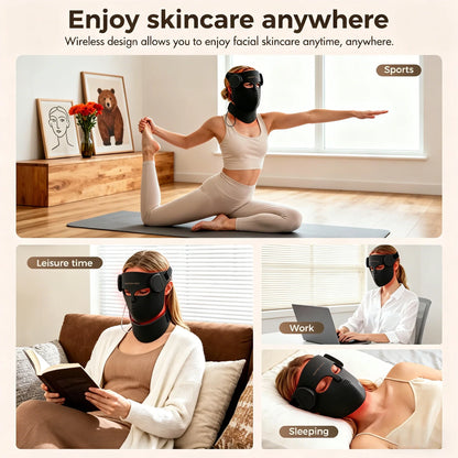 Neck Light Therapy LED Mask – Red Light Treatment for Acne, Wrinkles, and Skin Brightening