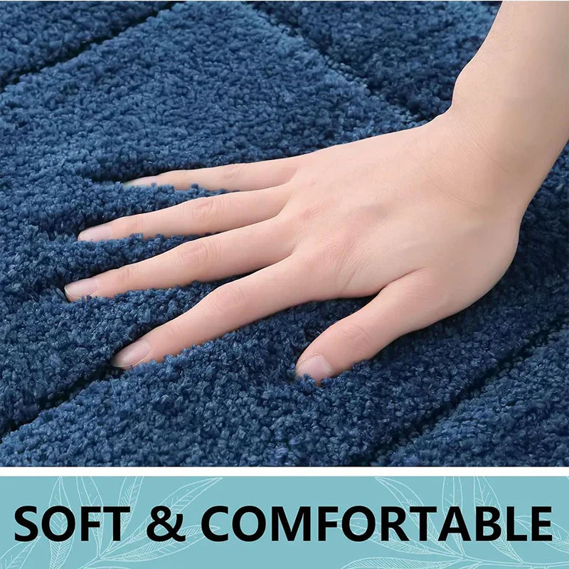 Non-Slip Microfiber Bath Mat – Soft Double Layer for Comfort and Absorbency