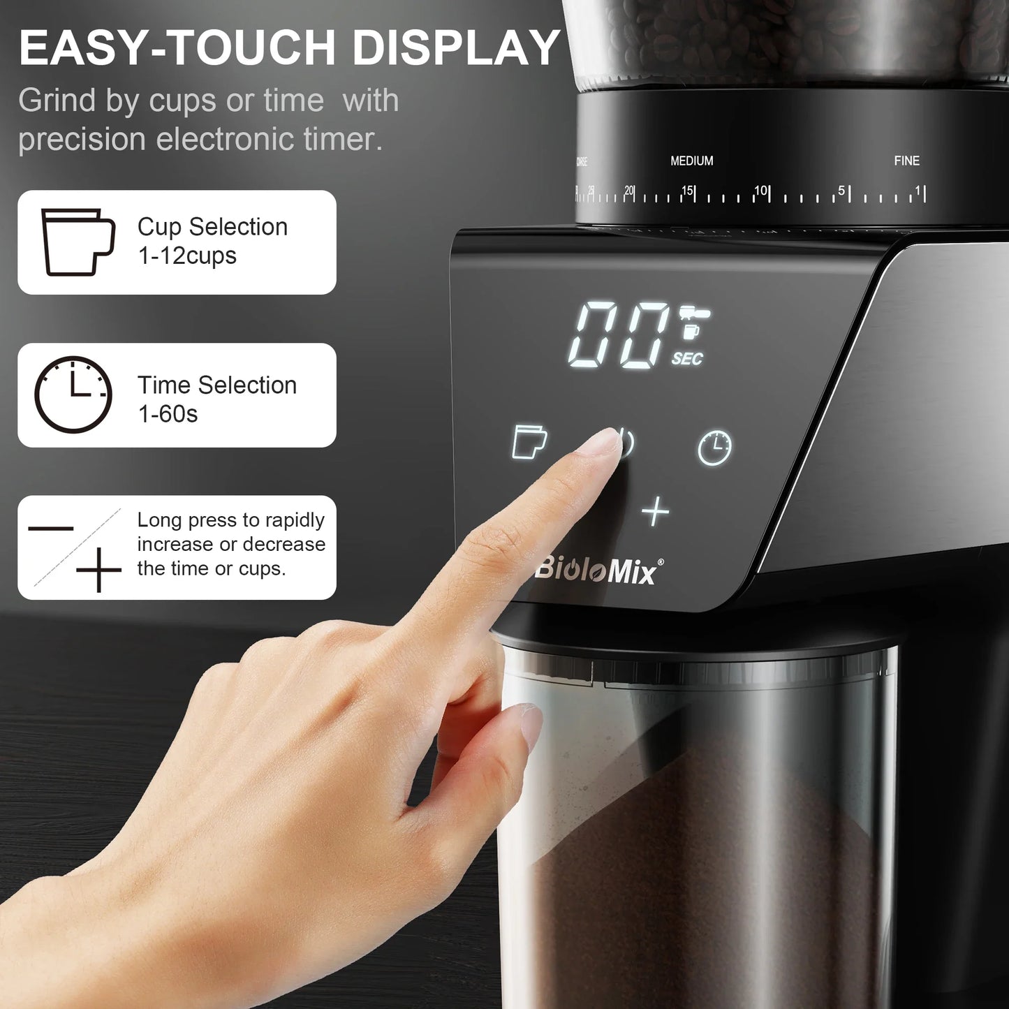 Espresso Maker with 20 Bars Pressure, Steam Frother, 1.1L Tank