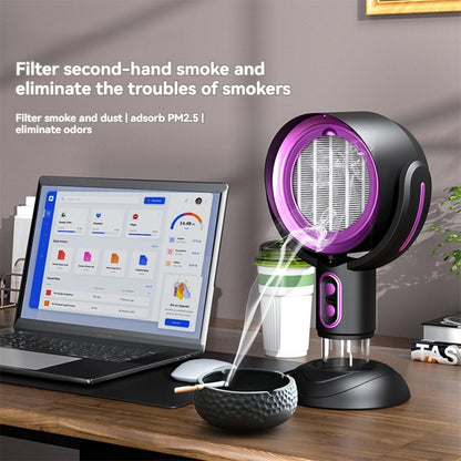 Portable Air Purifier Fan with Ion Technology and USB Charger