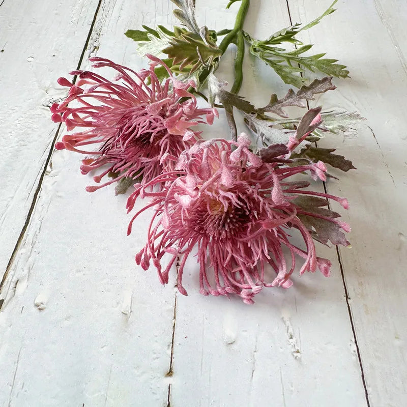 Artificial Chrysanthemum 38 cm | Large 10 cm Bloom | Realistic Decorative Flower