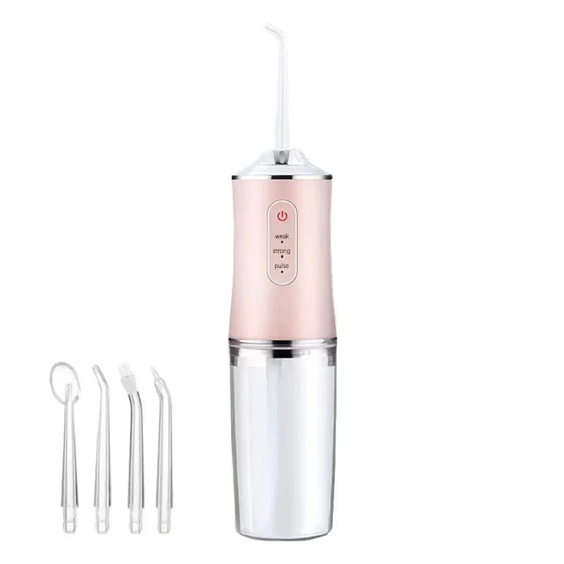 Portable Water Flosser with Four Replaceable Tips for Travel
