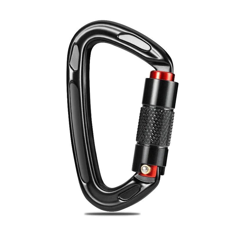 Heavy-Duty Auto-Lock Climbing Carabiner - 24KN Aluminum Design