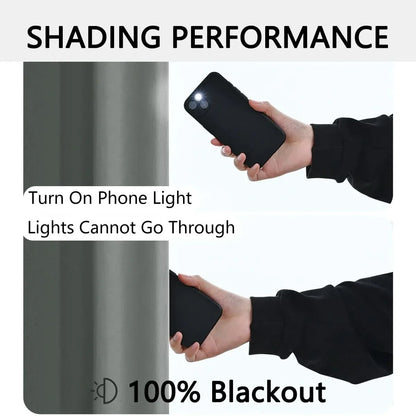 Thermal Lined 100% Blackout Curtains for Privacy and Comfort - Modern Design