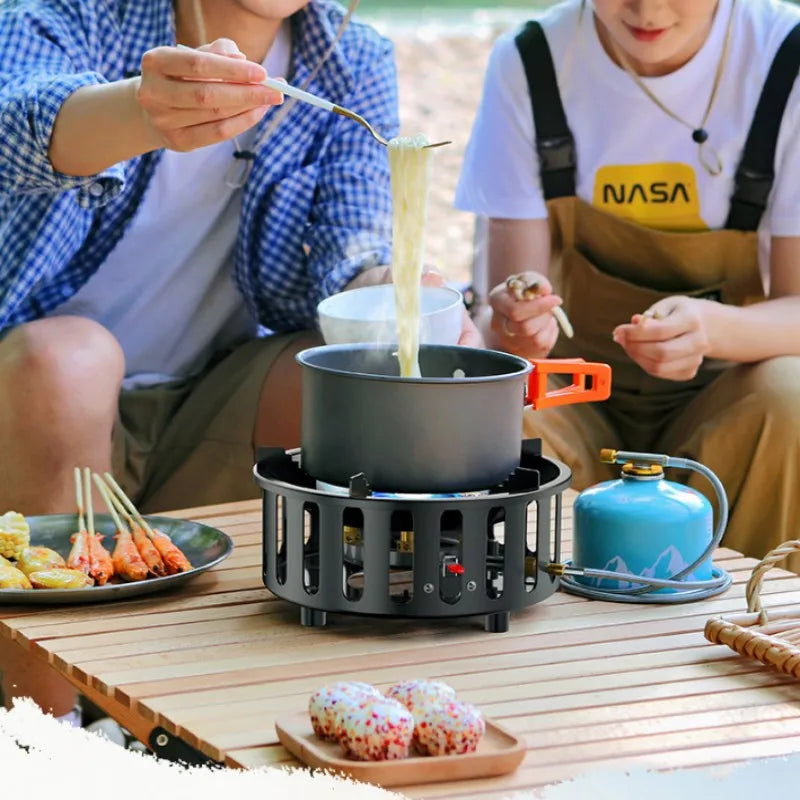 Portable Gas Stove for Camping with Electronic Ignition – 7-Core