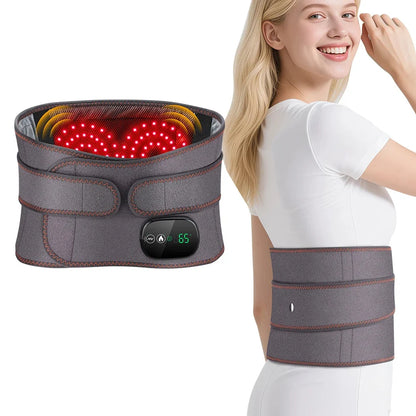 Cordless Lumbar Heating Pad with Vibration, Heat, and Red Light
