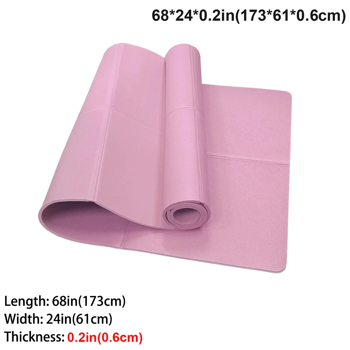 Foldable Yoga Mat | EVA Material | 3–6 mm Thickness | Lightweight & Non-Slip | 173x60 cm