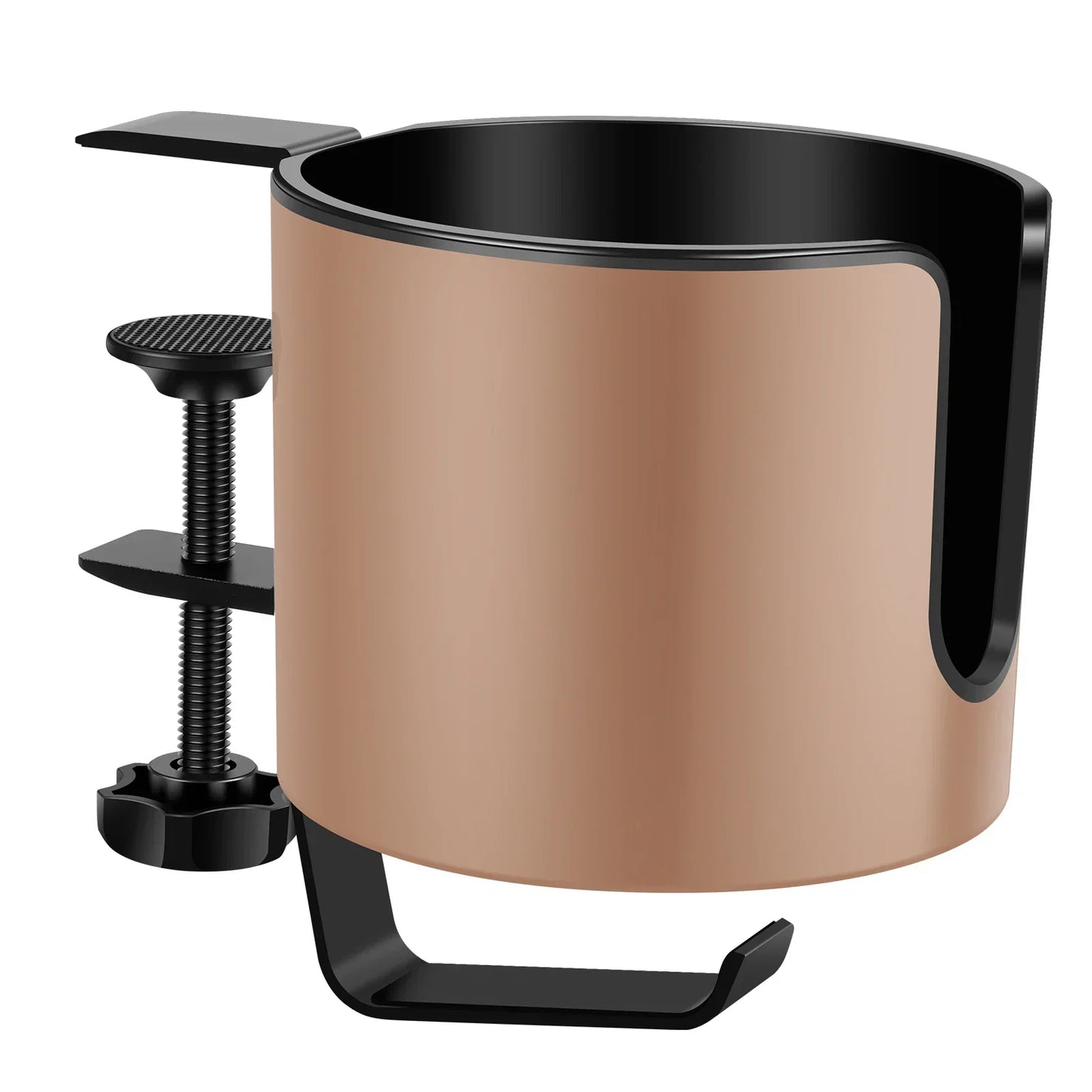 2-in-1 Desk Cup Holder with Adjustable Headphone Hook | 10 cm Diameter