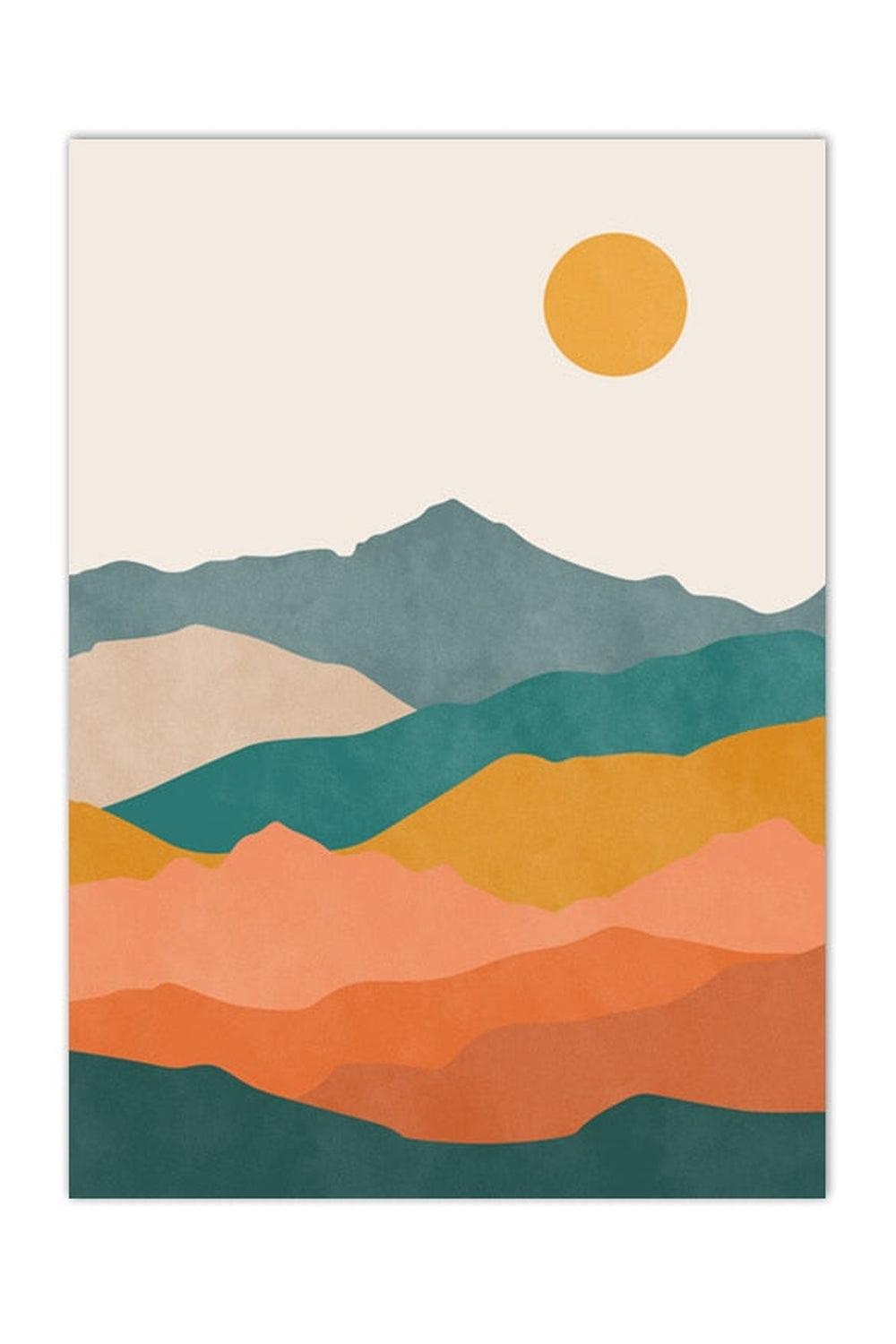 Tropical Serenity Abstract Canvas Art