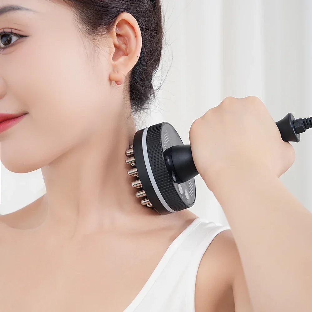 Heat-Enabled Electric Gua Sha Massager | Microcurrent Massage Brush for Back, Arms, Legs & Muscle Relief