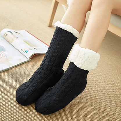 Women's Cozy Socks – Soft & Fluffy, Non-Slip Fleece Design, Winter & Home Use
