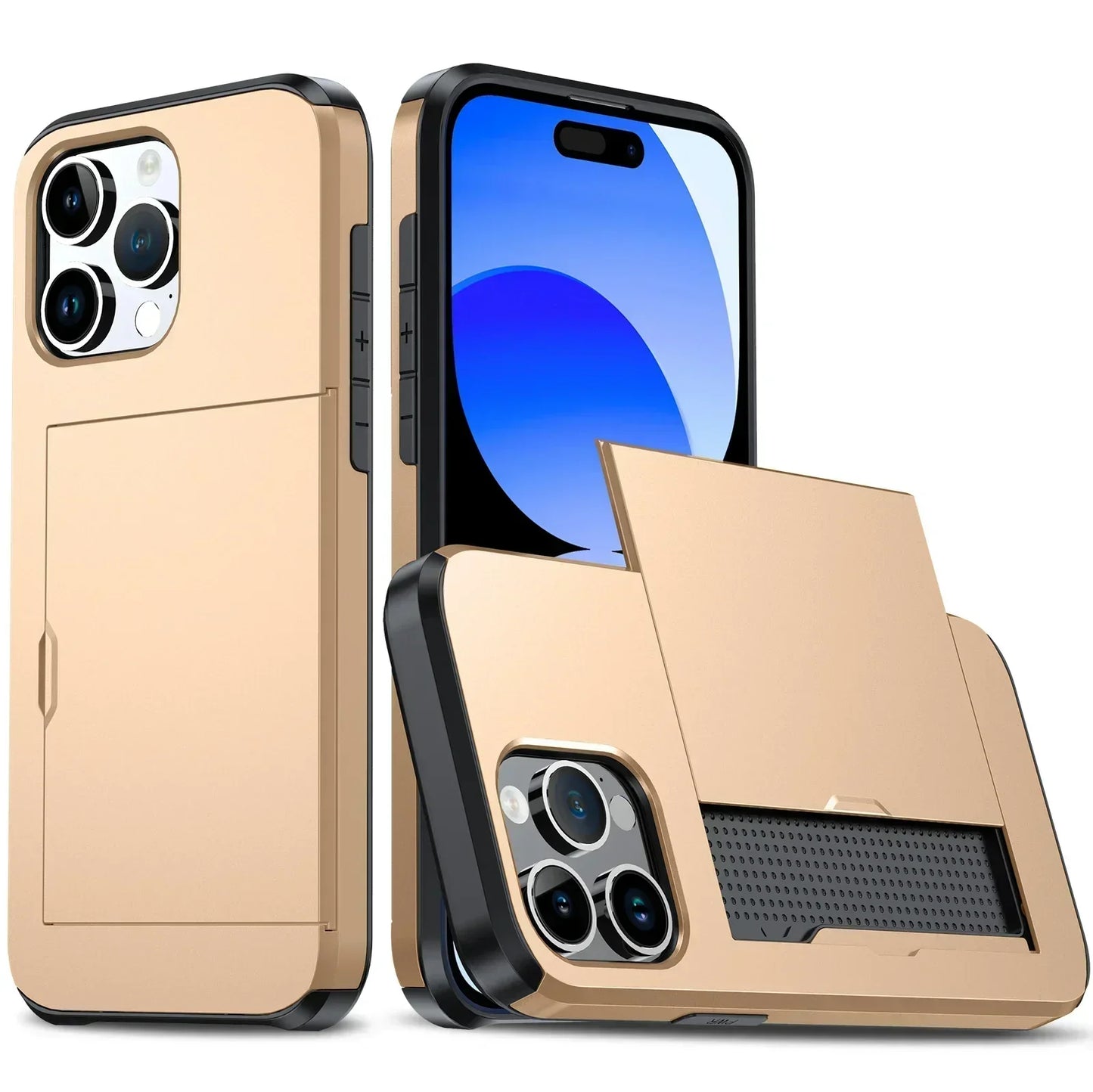 Slim iPhone Case with Card Holder - Stylish Protection and Storage