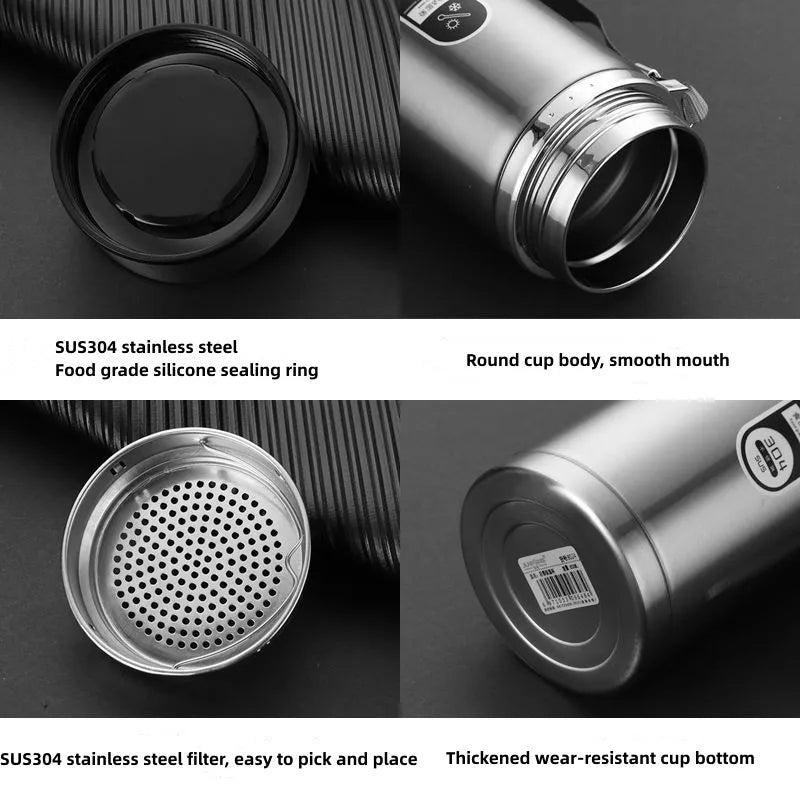 Smart Thermos with LED Temperature Display – 800ml to 1L Capacity