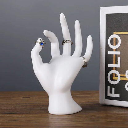 Jewelry Display Stand - Decorative Hand and Bust Holder for Rings, Watches, Bracelets & Necklaces - Artistic Decoration