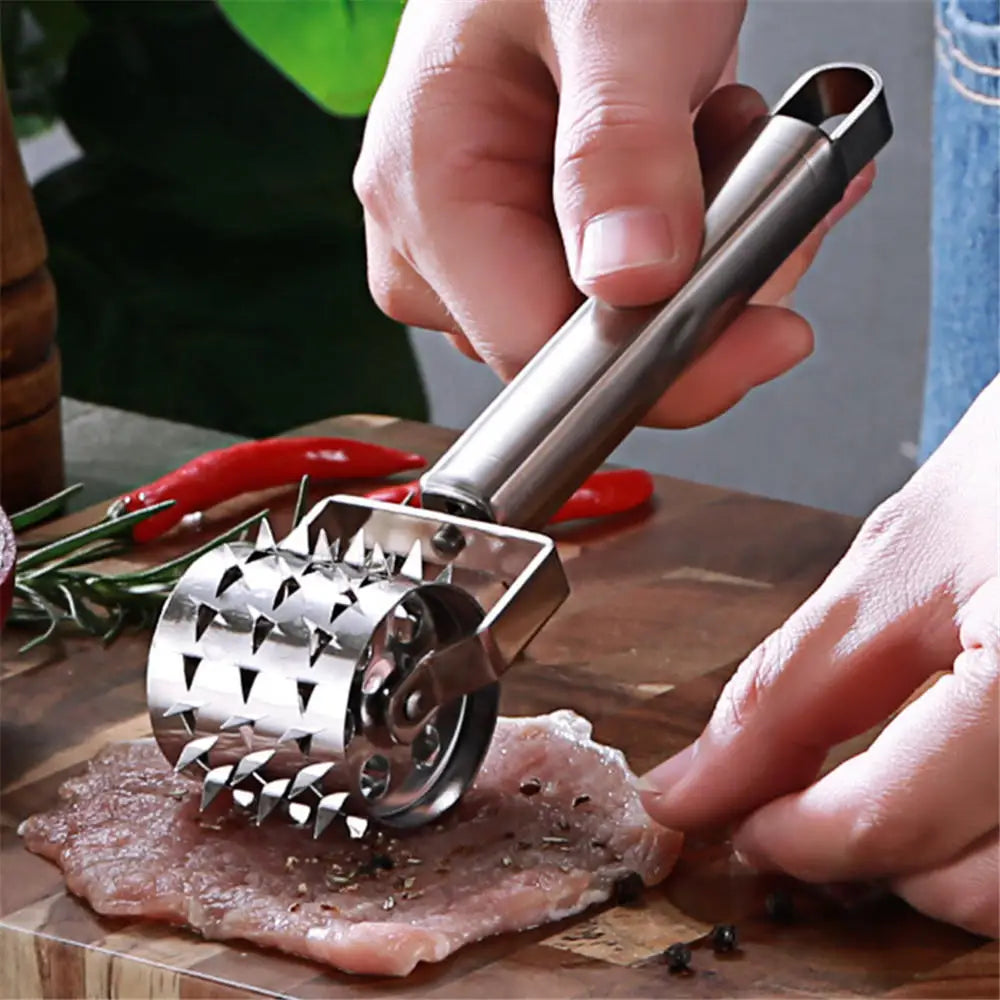 Marinade Injector with 2 Needles & Cleaning Brush | For Liquid & Thick Marinades | Stainless Steel & Silicone