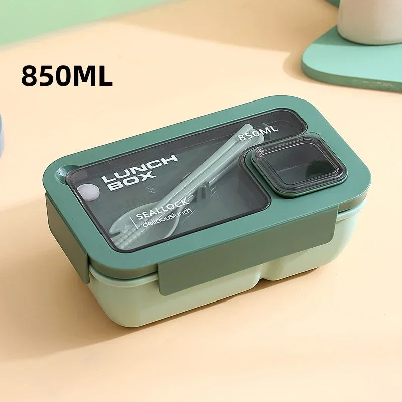 Portable Bento Lunch Box with Utensils for Travel