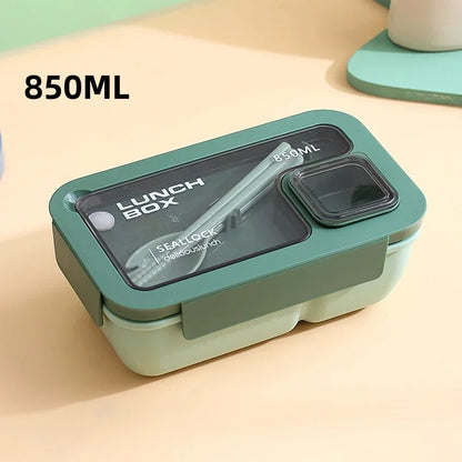 Microwave-Safe Meal Prep Container with Cutlery - Leak-Resistant Bento Box