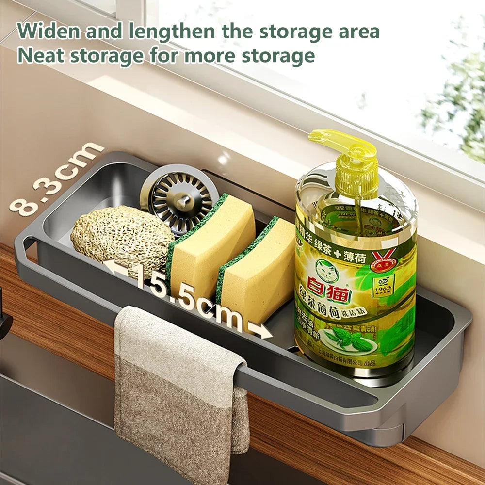 Sink Organizer - Non-Slip & Hygienic - For Sponges, Brushes & Detergent