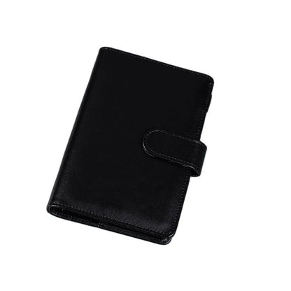 Multi-Functional A5 Faux Leather Binder with Replaceable Pages and Snap Closure