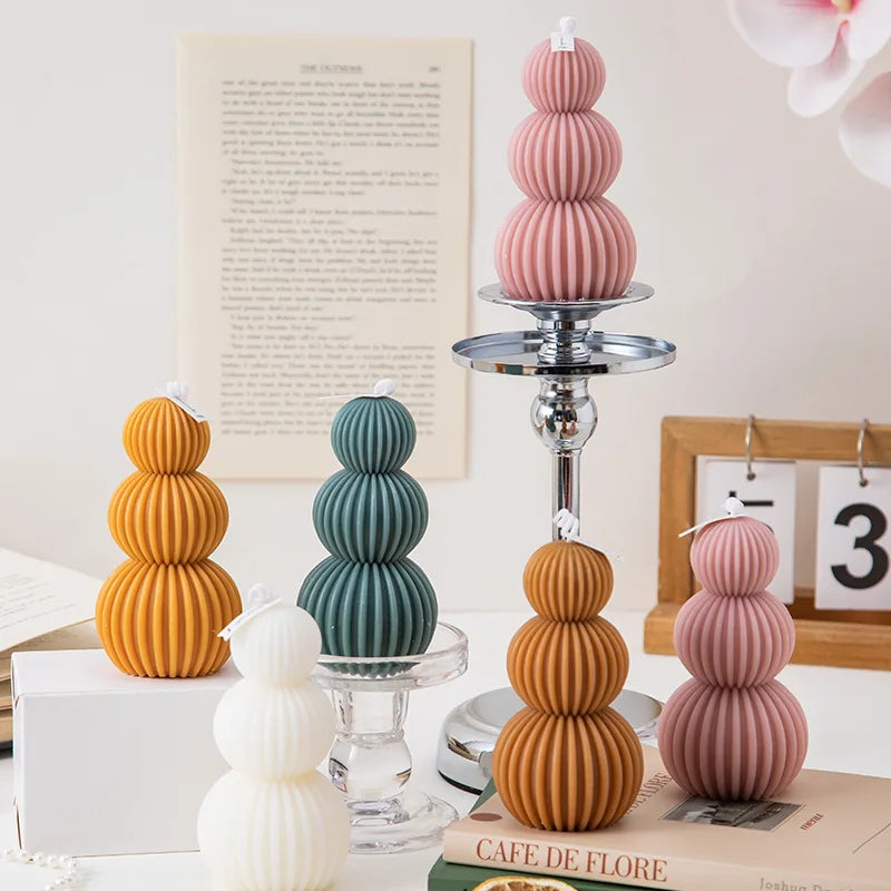 Geometric Candle with Golf Ball Design and Scent