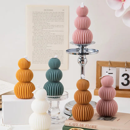 Geometric Candle with Golf Ball Design and Scent