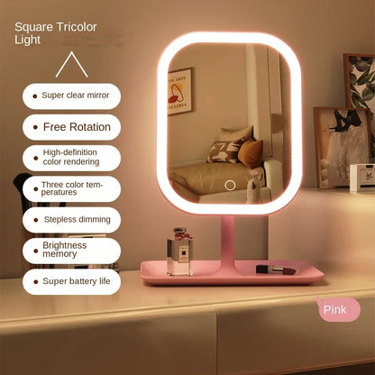 LED Makeup Mirror with 3 Color Lights | Touch Control | Contemporary Design