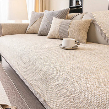 Non-Slip Cotton-Linen Sofa Cover for All Seasons