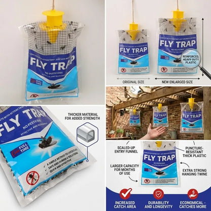 Eco-Friendly Hanging Fly Catcher with Quick-Activating Bait