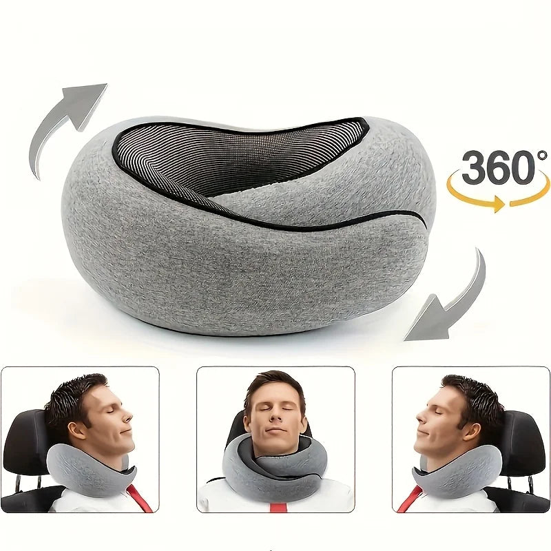Ergonomic U-Shaped Travel Pillow | Soft and Compact | Ideal for Flights, Cars, Office
