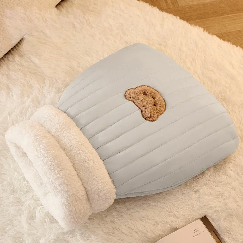 Cozy 3-Layer Pet Sleeping Bag for Cats & Small Dogs