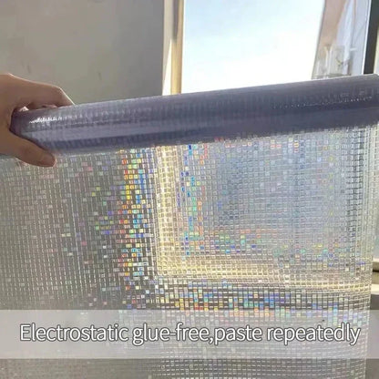 Window Film with 3D Stained Glass Design