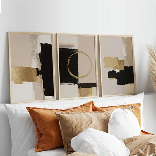 Contemporary Canvas Prints of Abstract Color Block Art for Living Room & Bedroom Decor