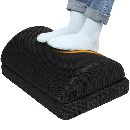 Under Desk Foot Rest with Memory Foam | Adjustable Heights and Non-Slip Base