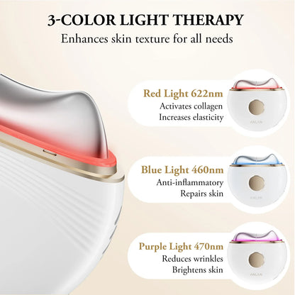 Gua Sha Facial Massager with EMS and Temperature Control – USB-C, LED Colors